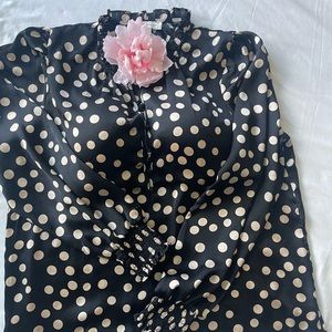 Blousology Black polkadot blouse
